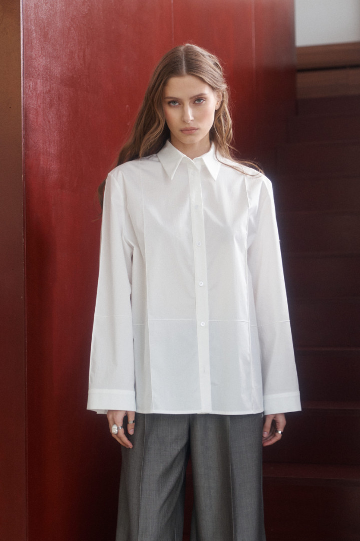 Рубашка с отстрочками