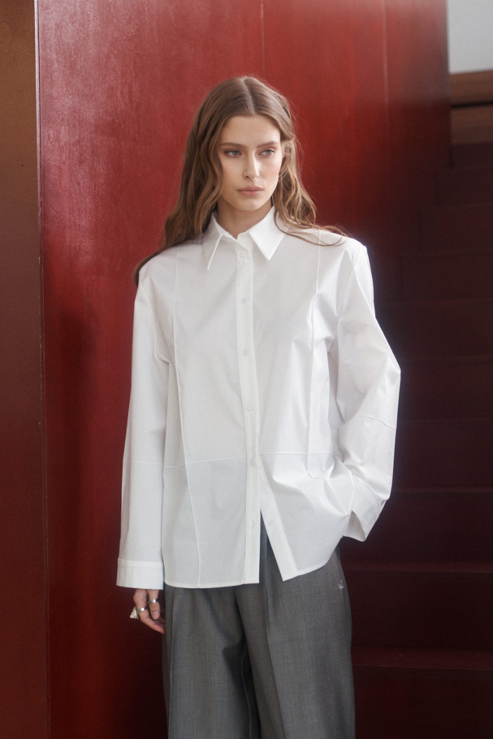 Рубашка с отстрочками