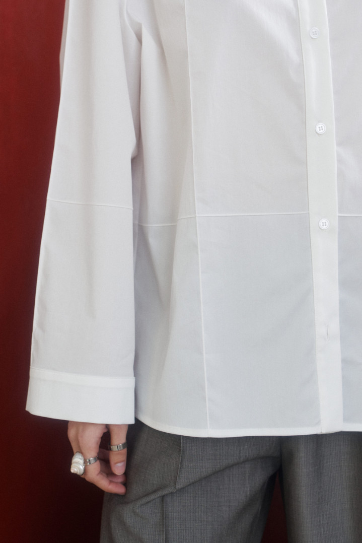 Рубашка с отстрочками