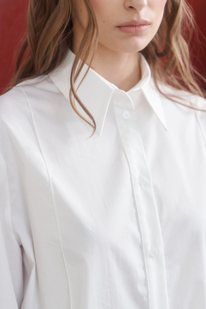 Рубашка с отстрочками