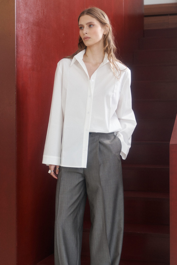 Рубашка с отстрочками