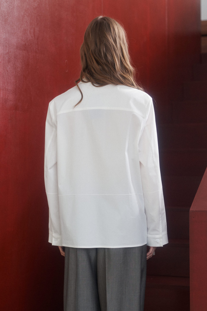 Рубашка с отстрочками