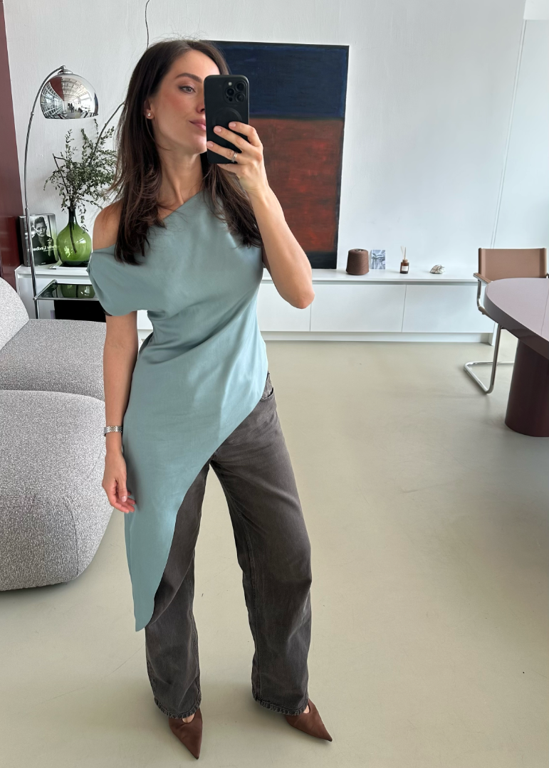 Топ ассиметричный из итальянской ткани