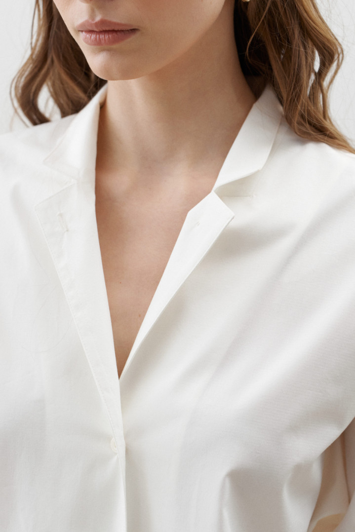 Рубашка c фигурным воротником